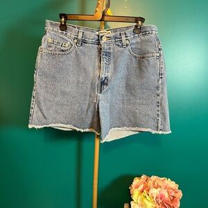 LONDONJEAN Blue Jean Shorts Distressed Cut-Offs